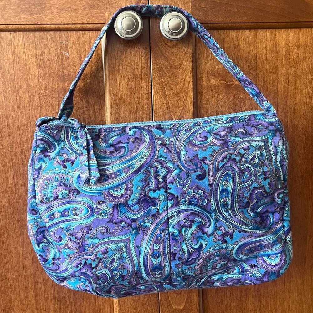 Blue and‎ Purple Paisley Crossbody Bag 🪻